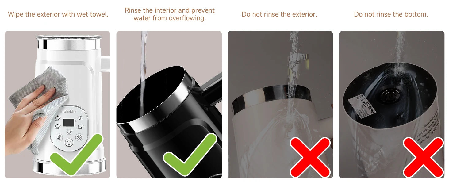 5-in-1 Hot & Cold Milk Frother with LED Touch Screen