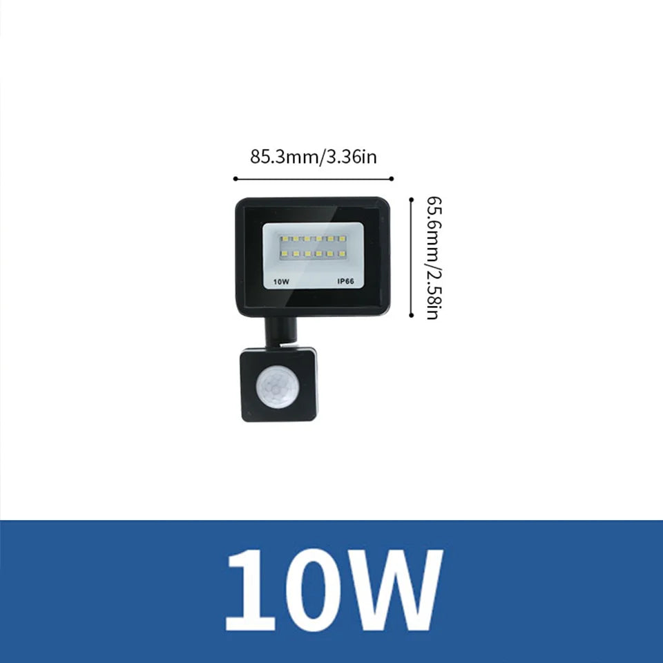 LED Floodlight Spotlights with PIR Motion Sensor