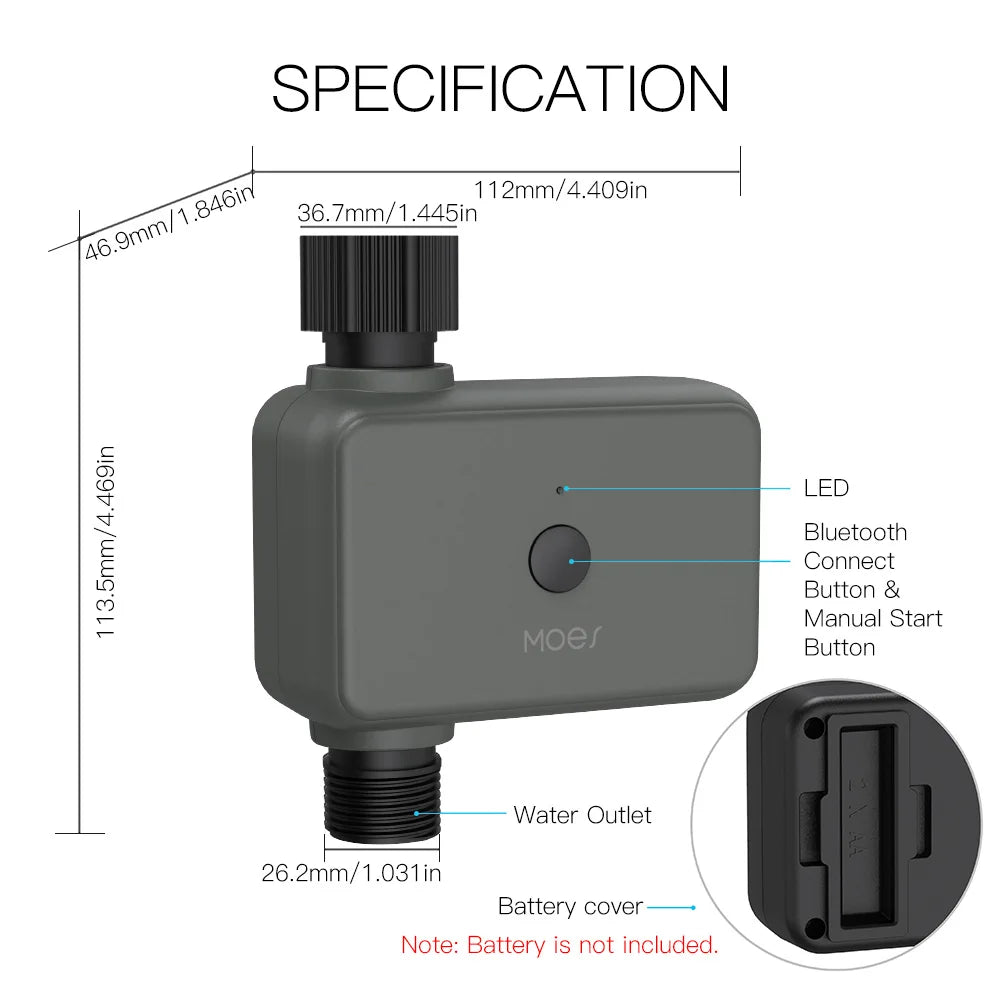 MOES Smart Tuya Bluetooth Garden Water Timers