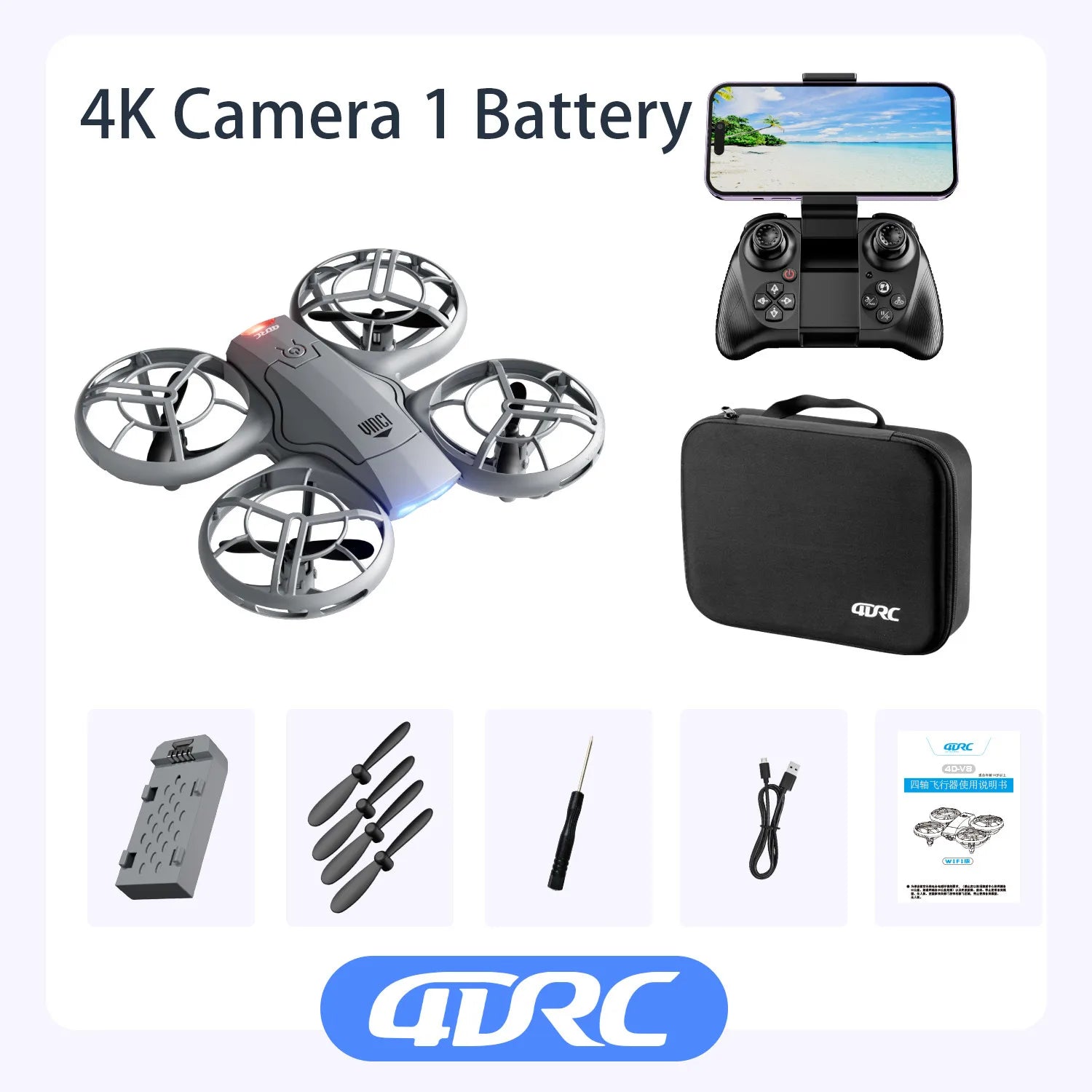 V8 Mini Drone – 4K HD Professional Camera WiFi