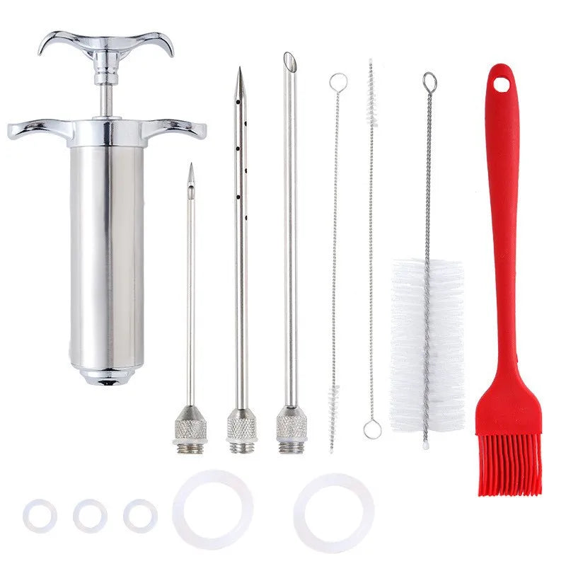 Stainless Steel Spice and Flavor Injector Syringe Set