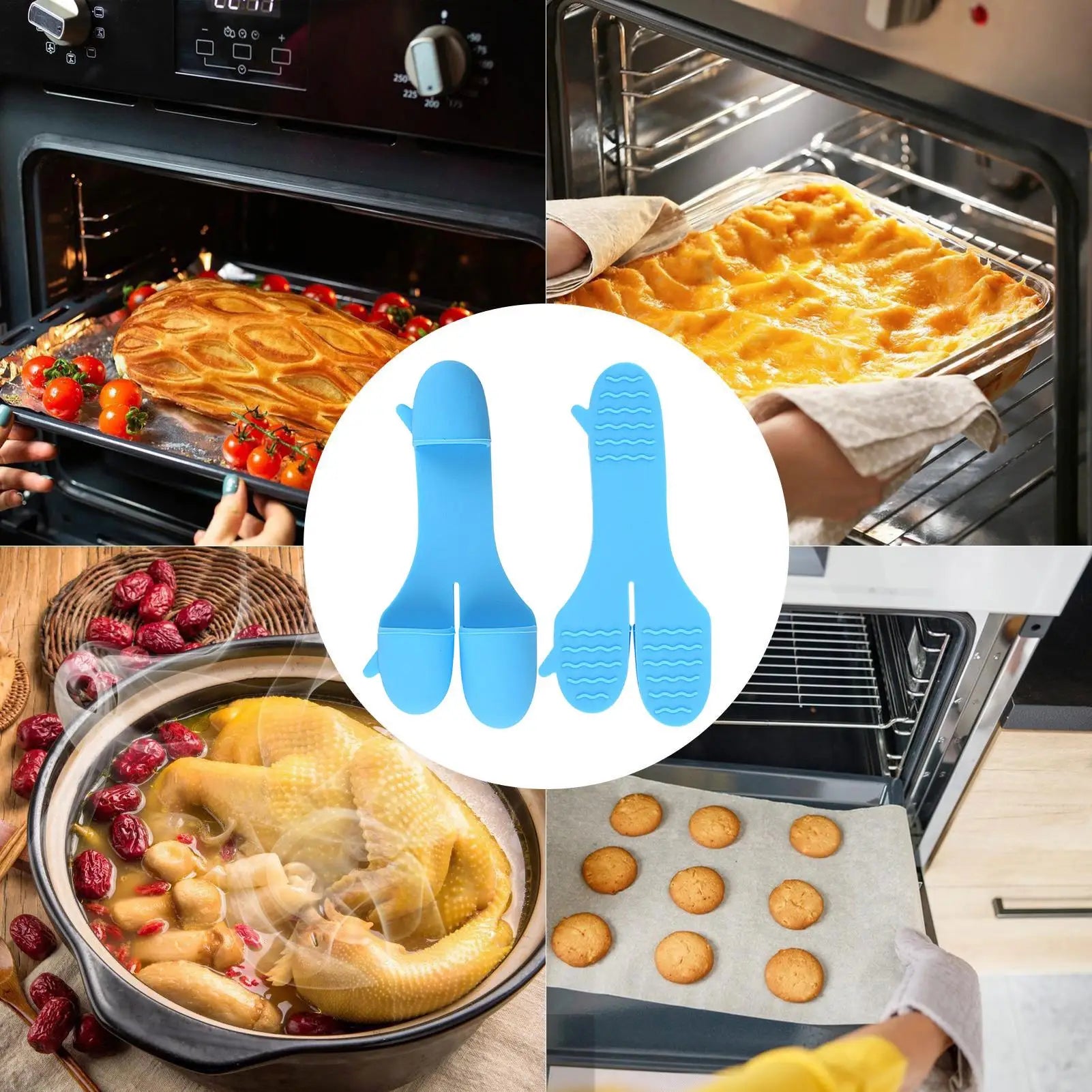 Silicone Heat Resistant Oven Grip 3 Finger Design