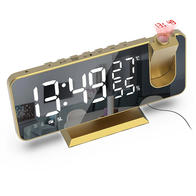 LED Digital Projector Alarm Clock with Radio