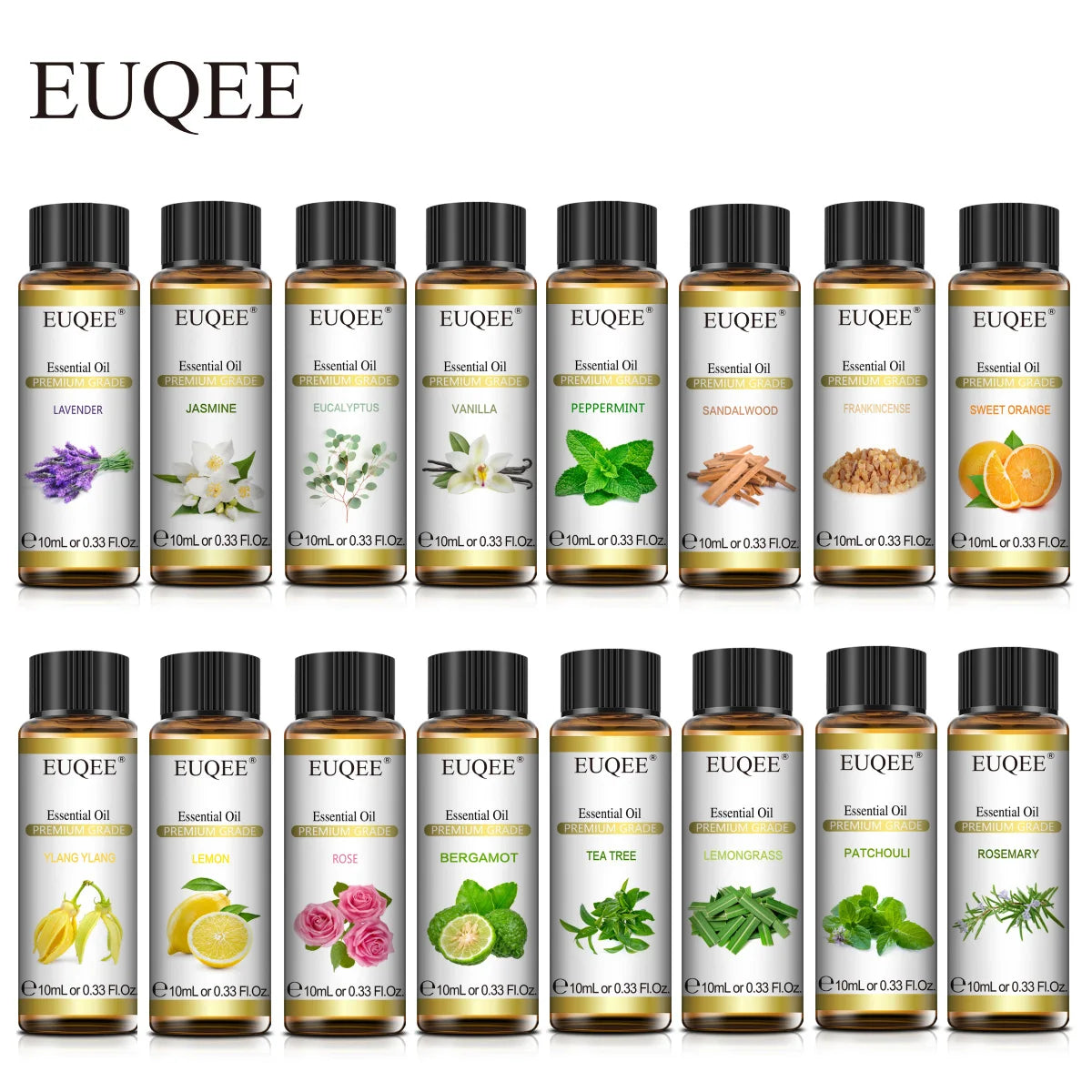 EUQEE 10ml Natural Essential Oil Set  Brief Description