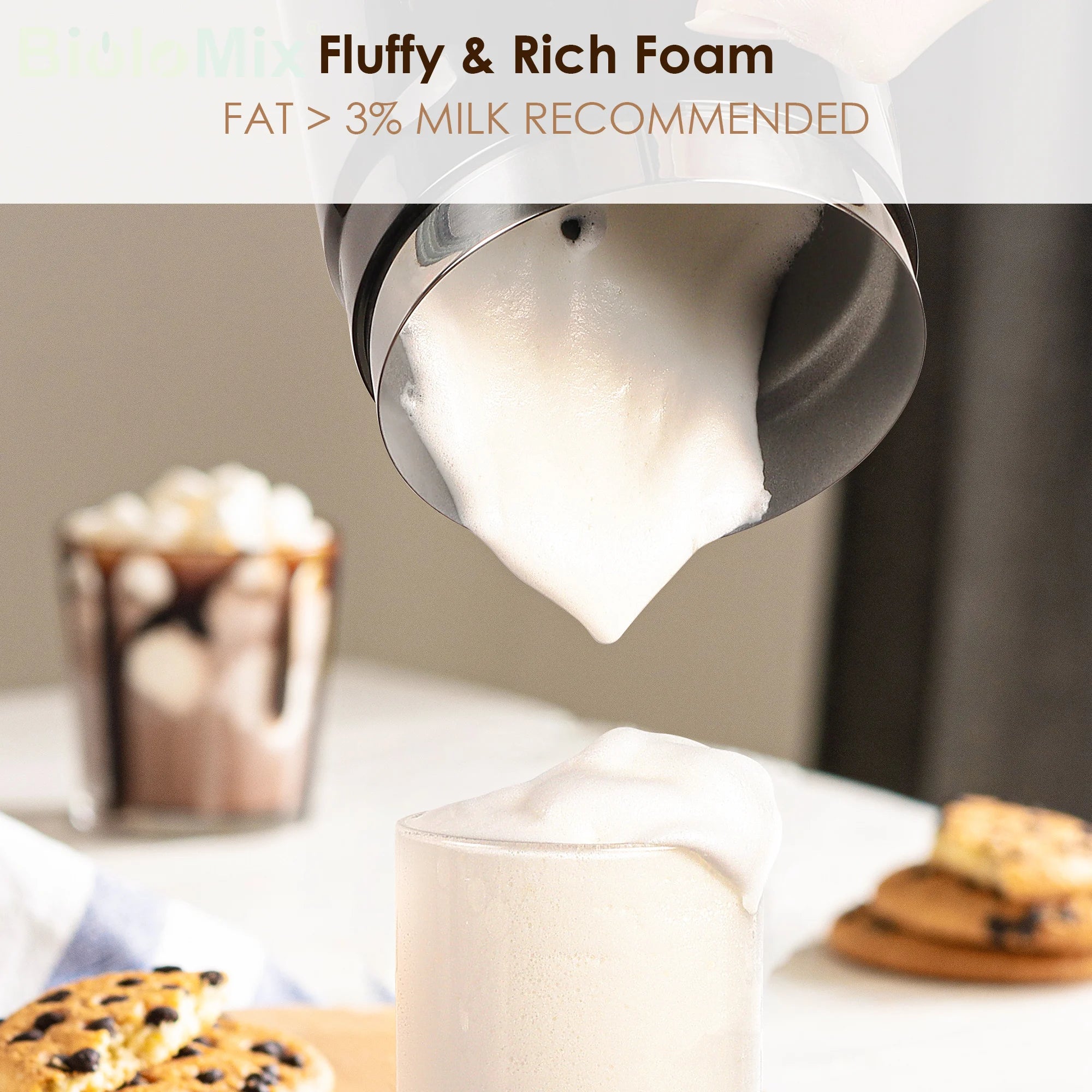 5-in-1 Hot & Cold Milk Frother with LED Touch Screen