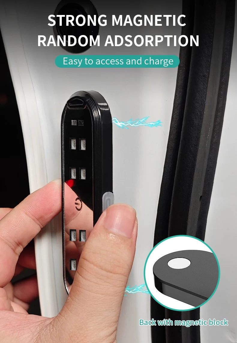 2Pcs Wireless Car RGB LED Door Lights
