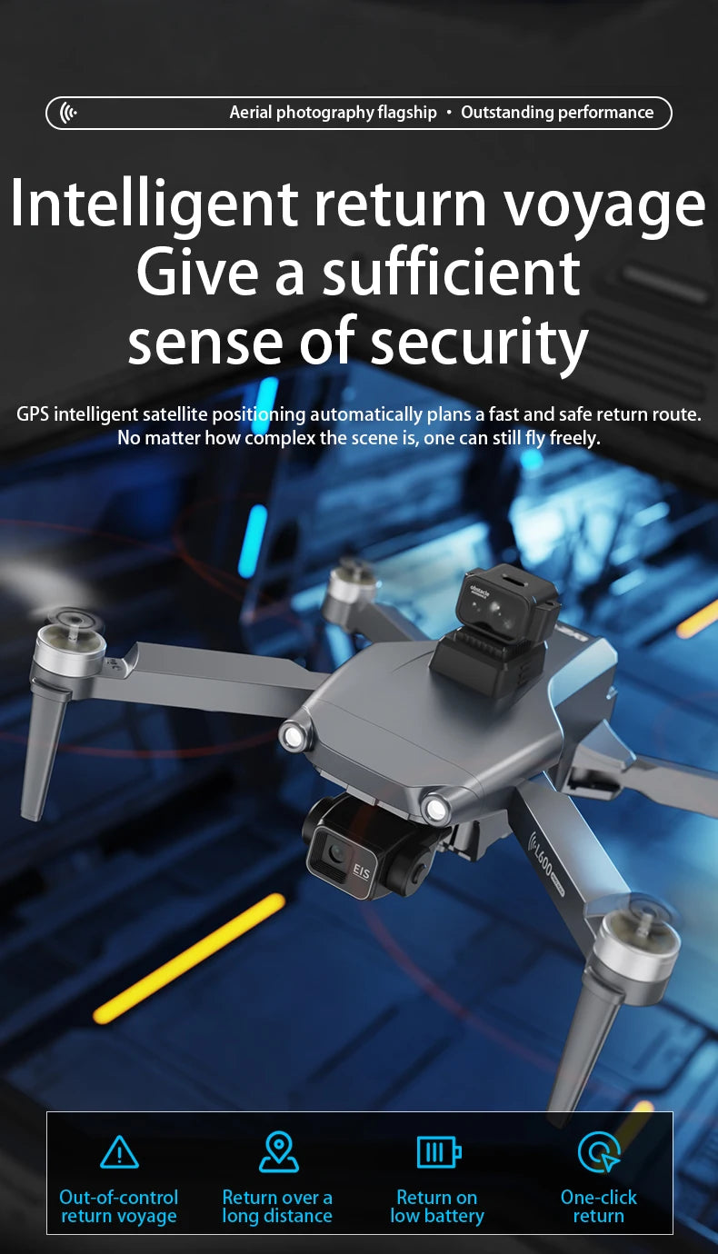 L600 Pro MAX 4K or 8K 3-Axis Gimbal GPS and Obstacle Avoidance 5G WIFI Quadcopter Drone