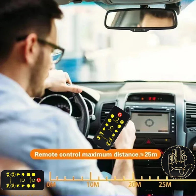 Expression Fun Gesture LED Car Rear Windshield Display Sign