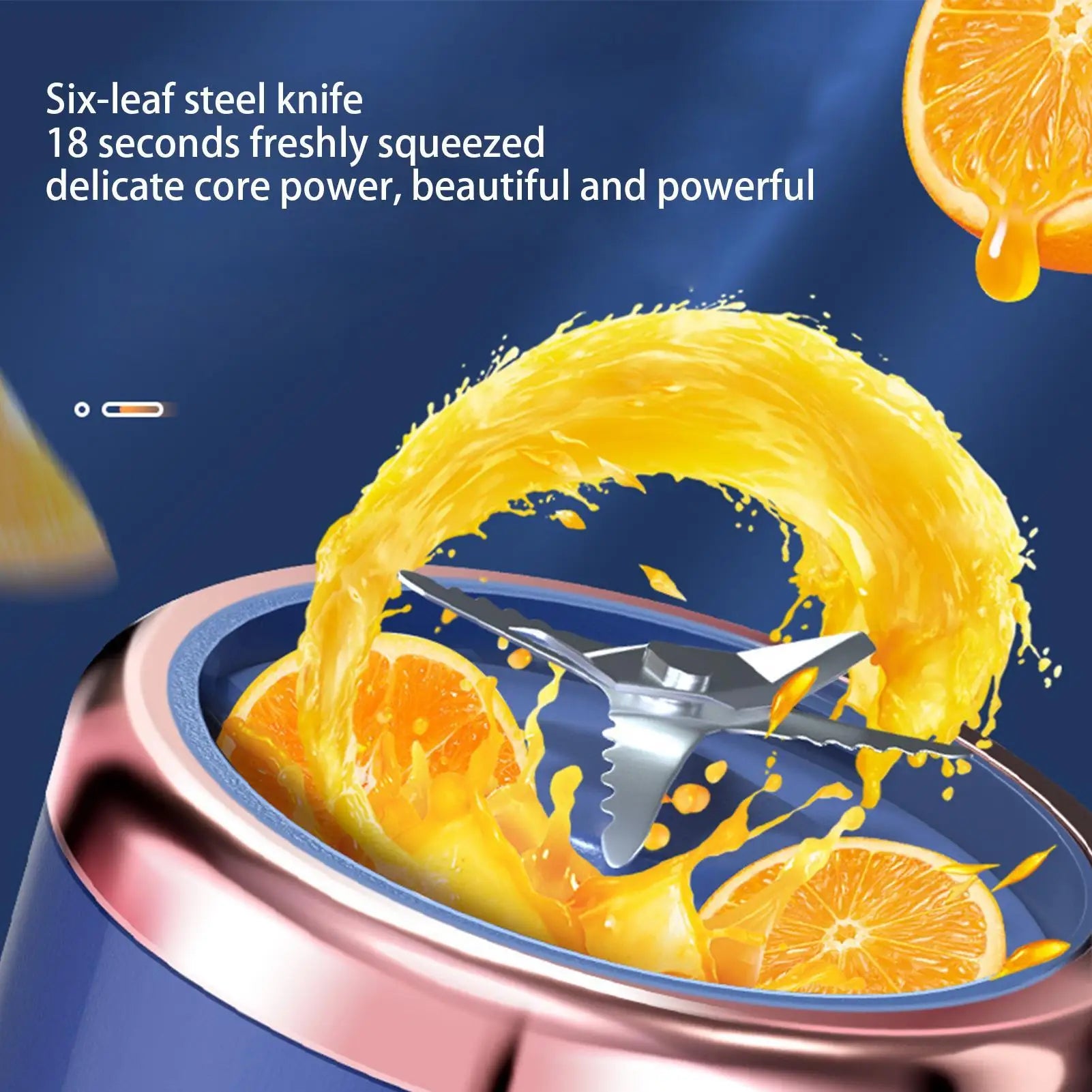 Rechargeable 6 Blades Electric Portable Juicer Cup Mixer