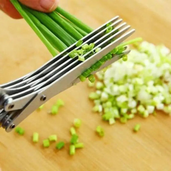 Kitchen Multi-Layer Multi-functional Stainless Steel Scallion Scissors