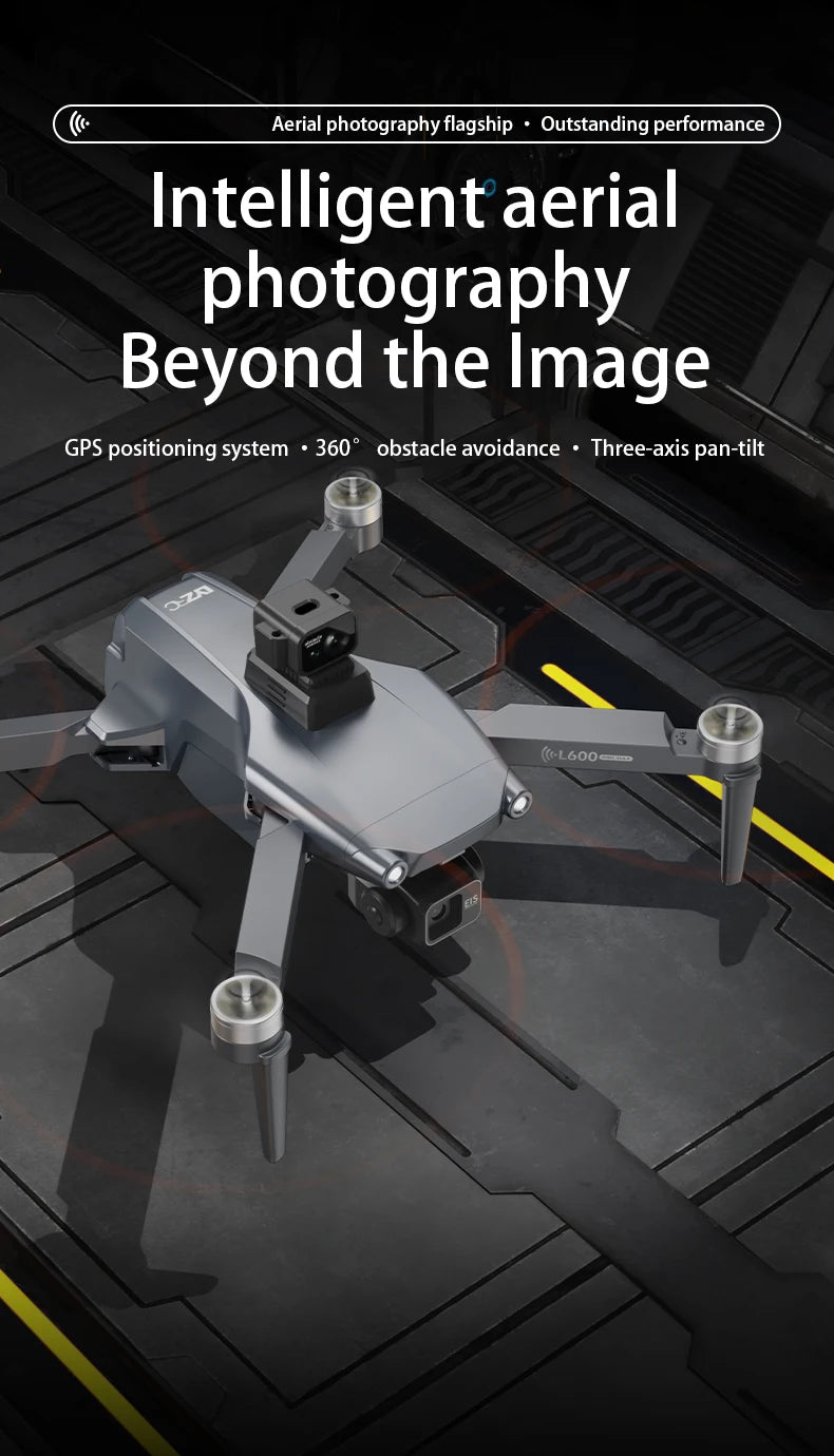 L600 Pro MAX 4K or 8K 3-Axis Gimbal GPS and Obstacle Avoidance 5G WIFI Quadcopter Drone