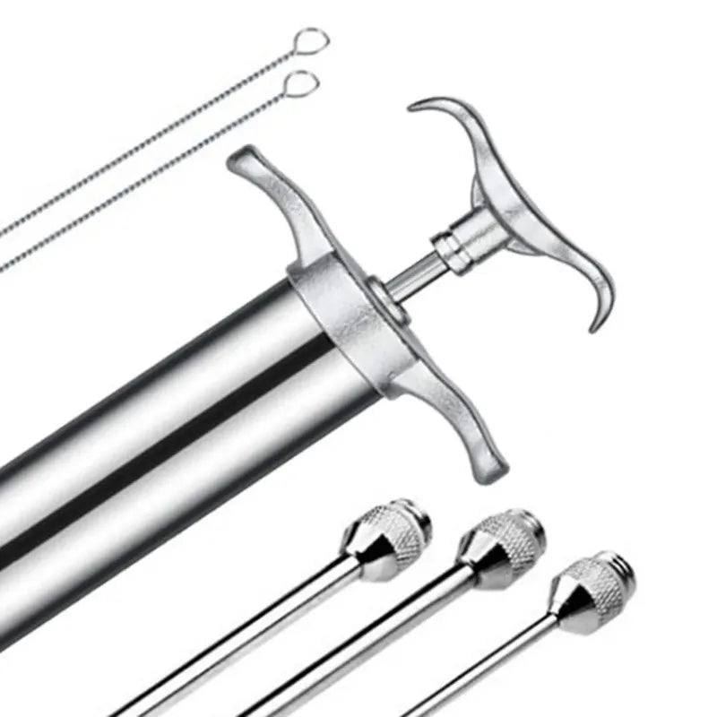 Stainless Steel Spice and Flavor Injector Syringe Set