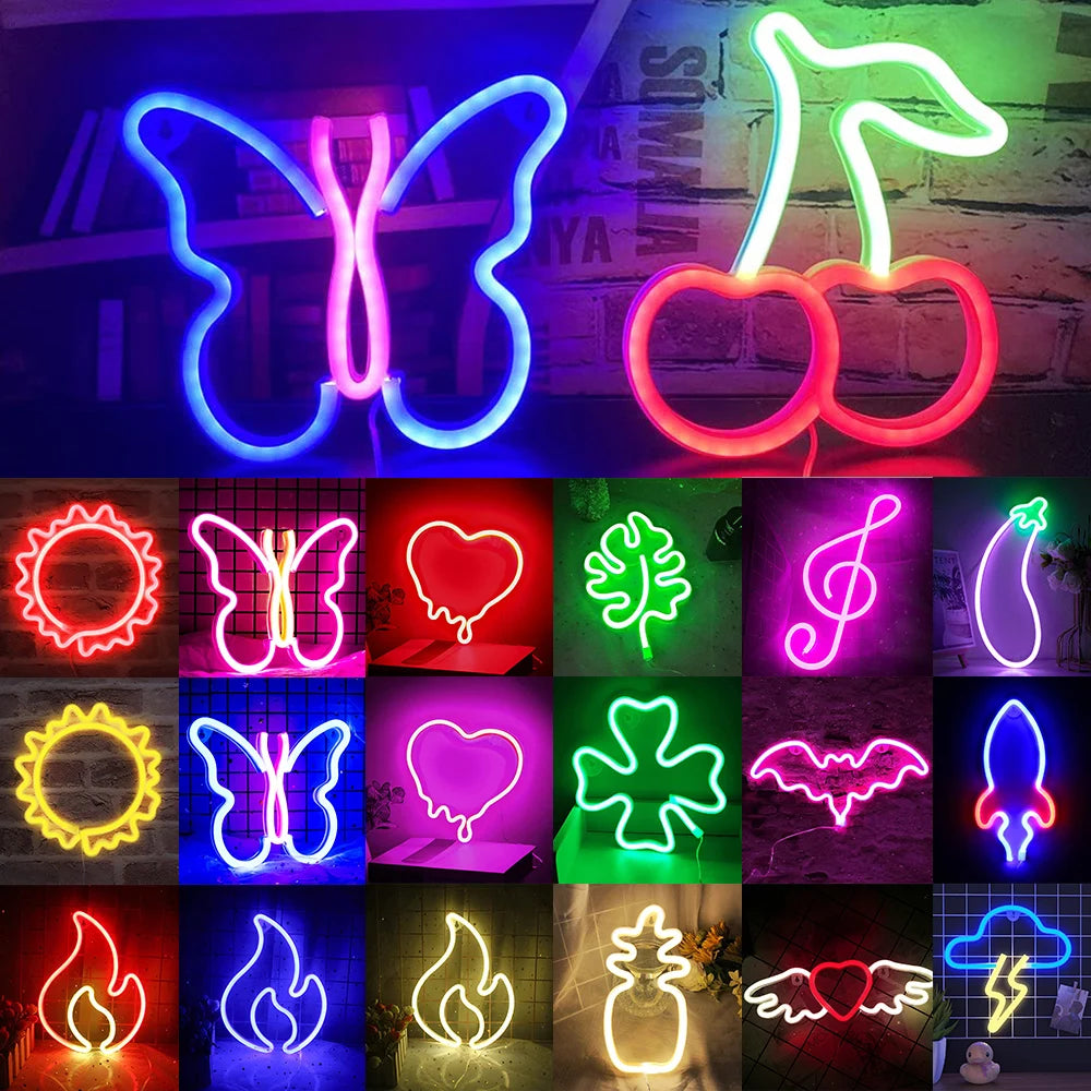 USB/Battery LED Neon Light Wall Art