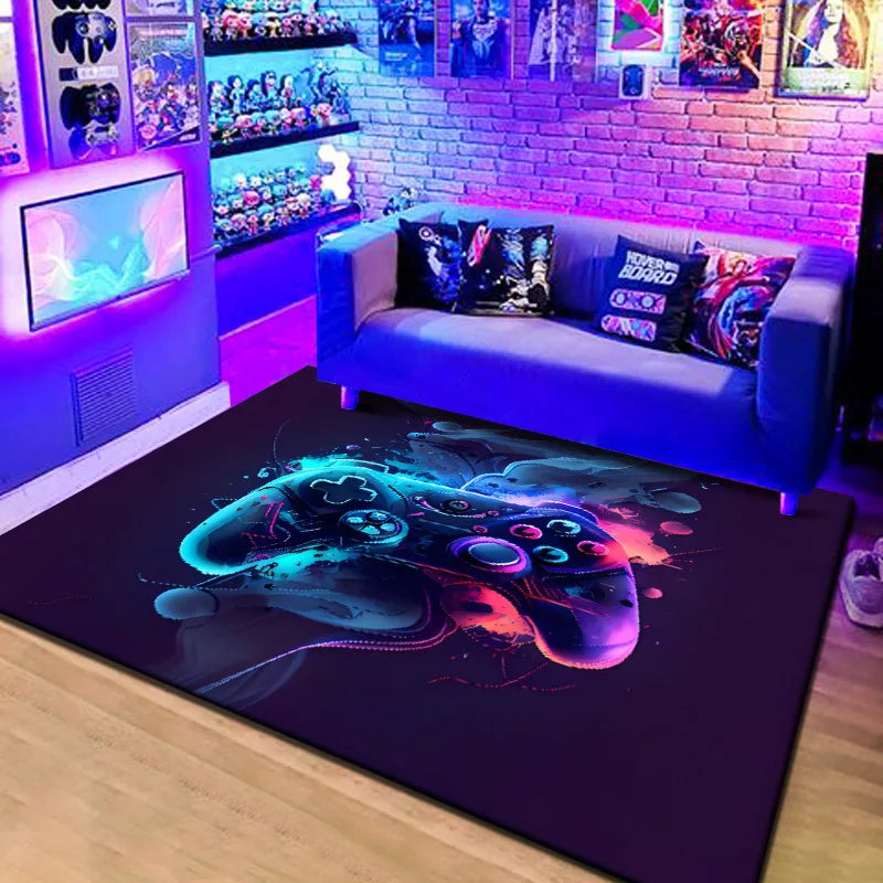 3D Gaming Handle Rug, Non-Slip, Dirt-Resistant