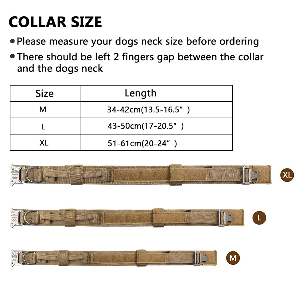Tactical Dog Walking Vest Harness Collar Leash Molle Pouches