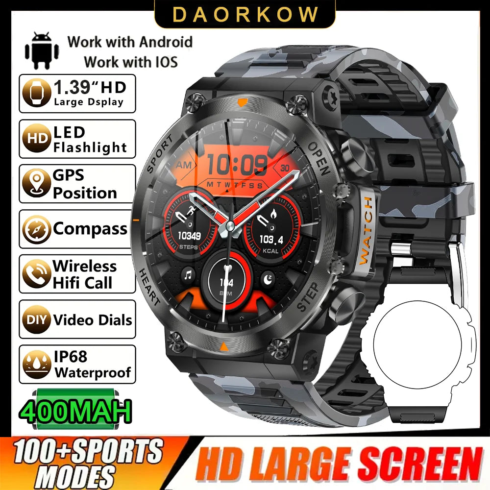 2026 Men Fitness Smart Watch Bluetooth Calling