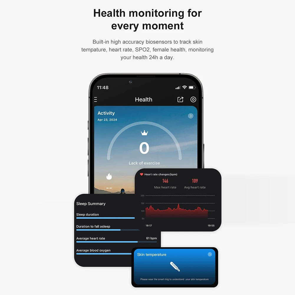 R09 Smart Waterproof Health Fitness Ring