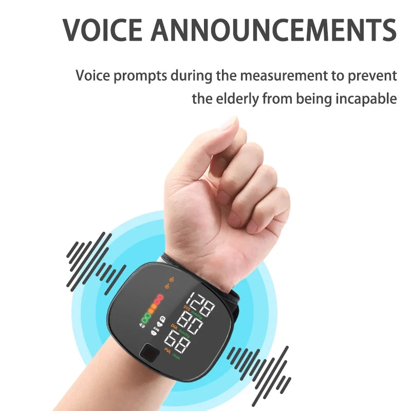 Wrist Blood Pressure Monitor with LED Display