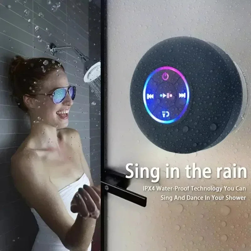 Portable Waterproof Bluetooth Audio Speaker with Large Suction Cup