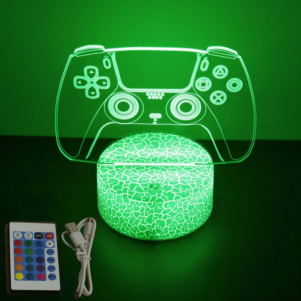 NEON GAMER 3D Lamp - LED Night Light