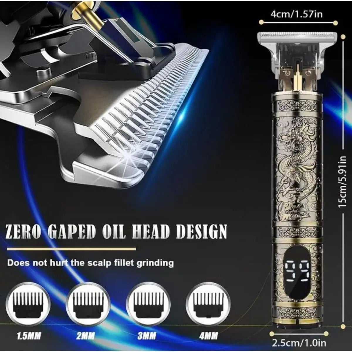 LCD Electric Rechargeable Sculpture Shaver And Hair Clipper For Men