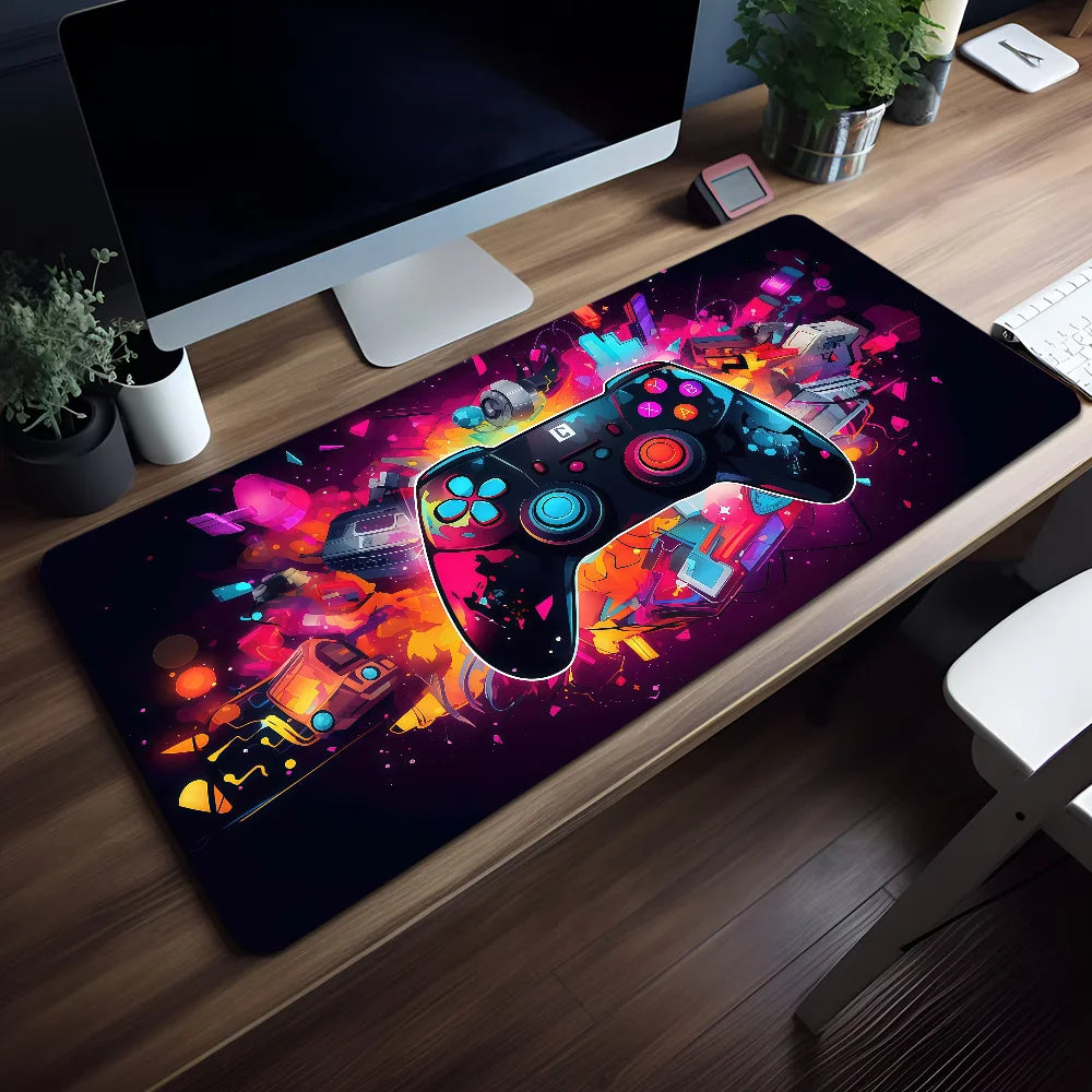 Large Graffiti Gaming Controller Non-Slip Mouse Pad