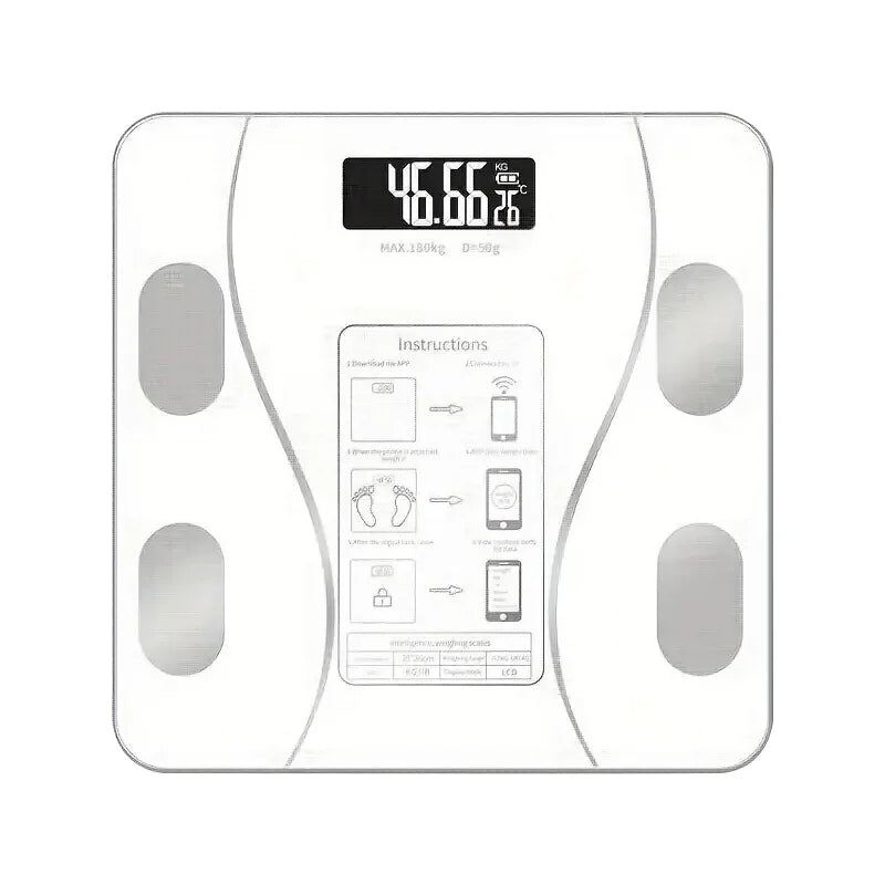 Smart Body Composition Scale with App Sync and Rechargeable Battery