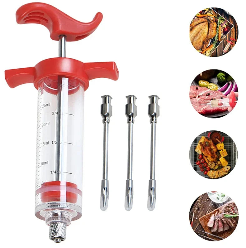 Stainless Steel Spice and Flavor Injector Syringe Set