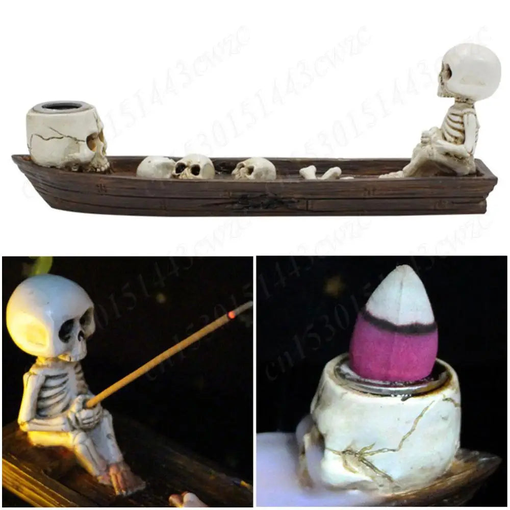 Ghost Skull Incense Holder