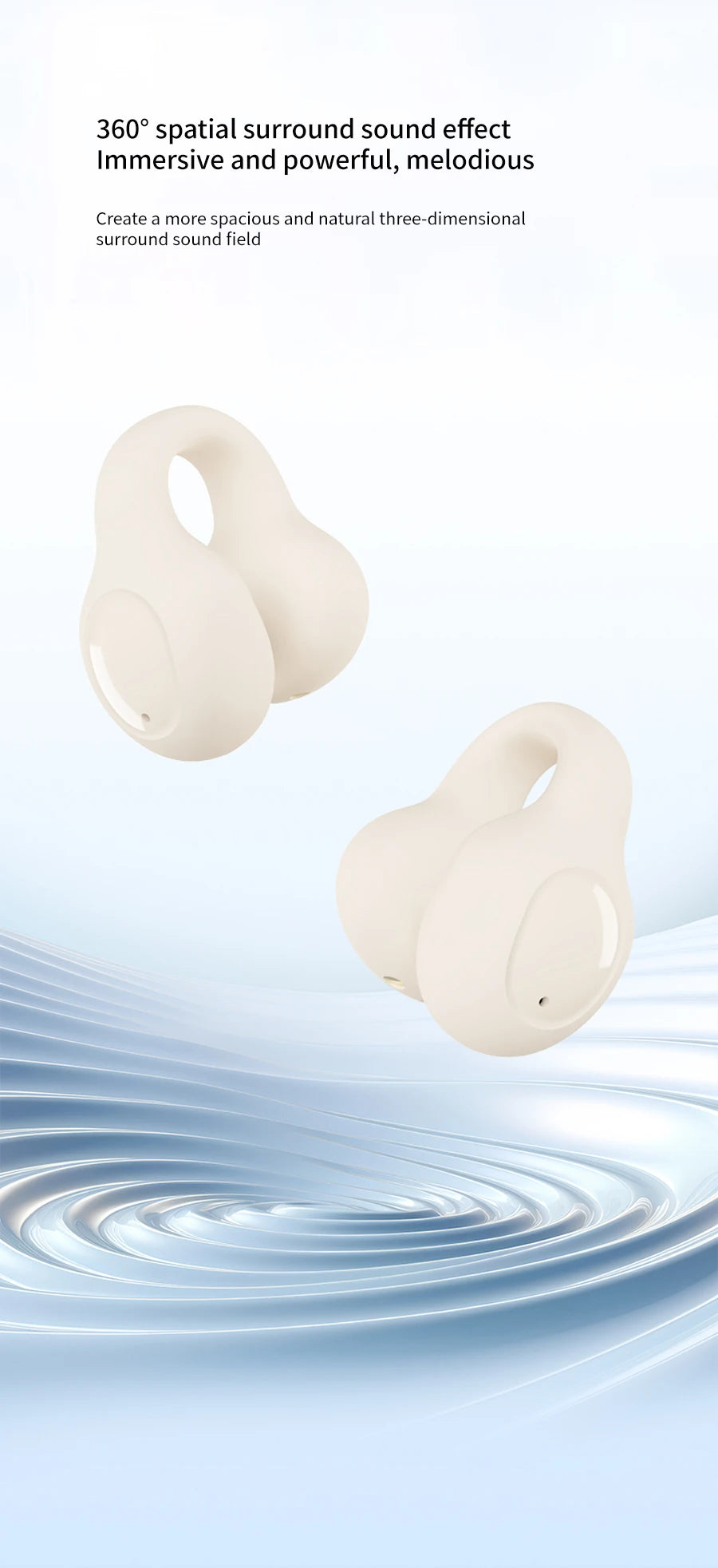 Lenovo Wireless Sport Earbuds Active Noise Cancelling Clip on