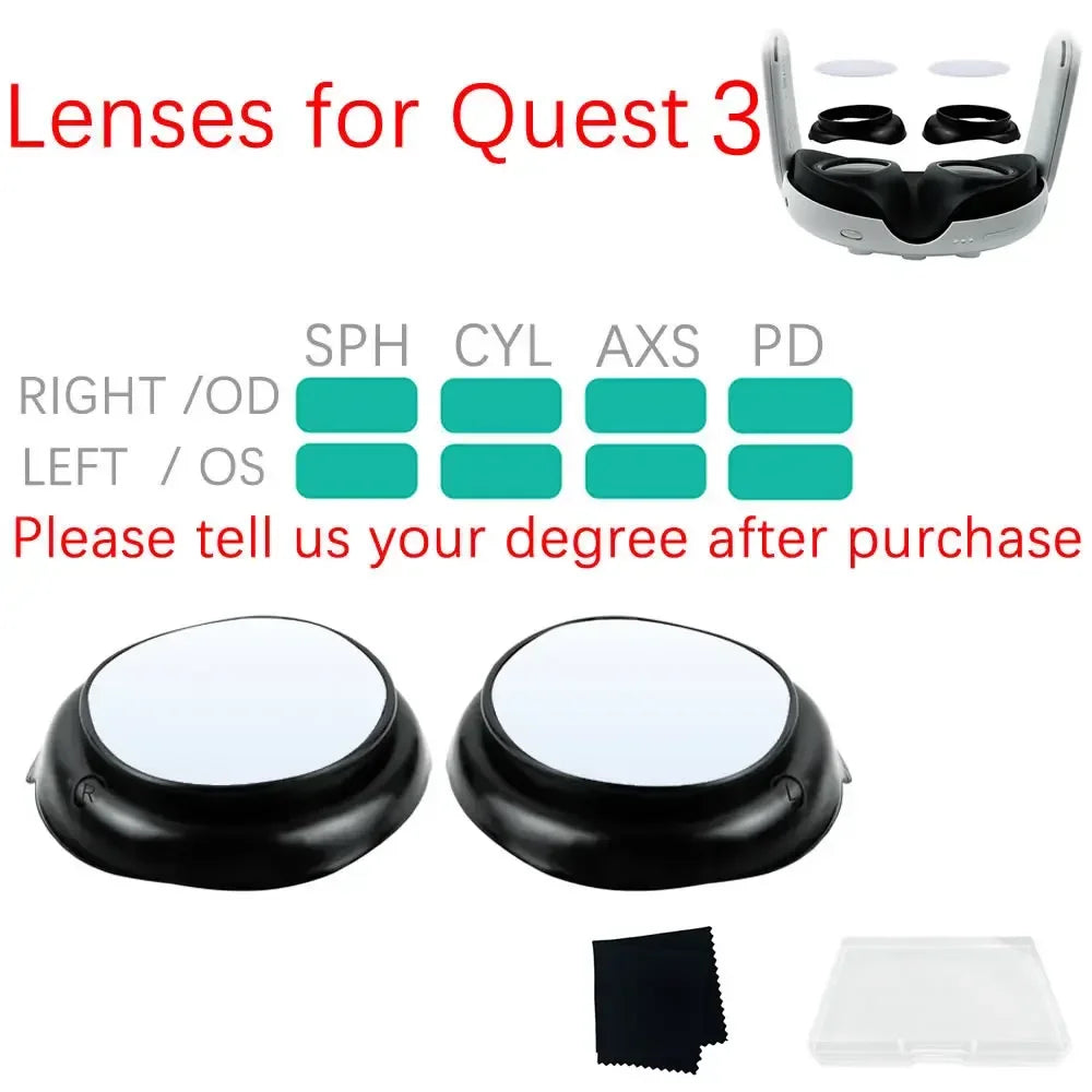 VR Prescription Lenses for Oculus Quest 2/3, PS VR2, PICO 4