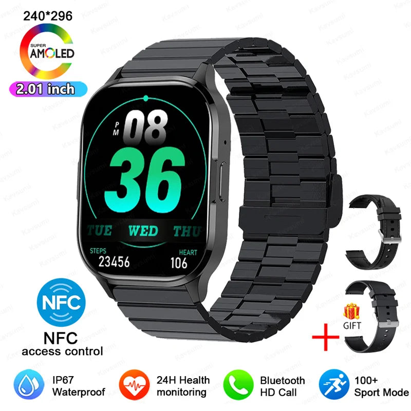 2026 Women Fashion Ultra Smartwatche 2.01"AMOLED Full Touch Screen For Android IOS