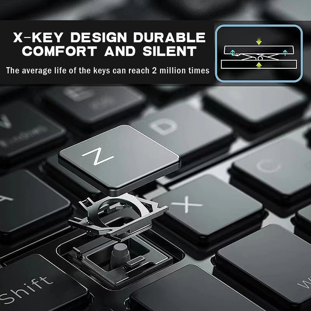 Rechargeable Folding Wireless Bluetooth Keyboard