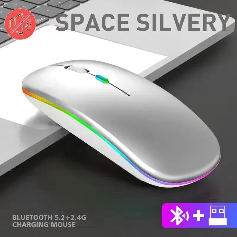 Wireless Rechargeable Silent LED Backlit Mouse