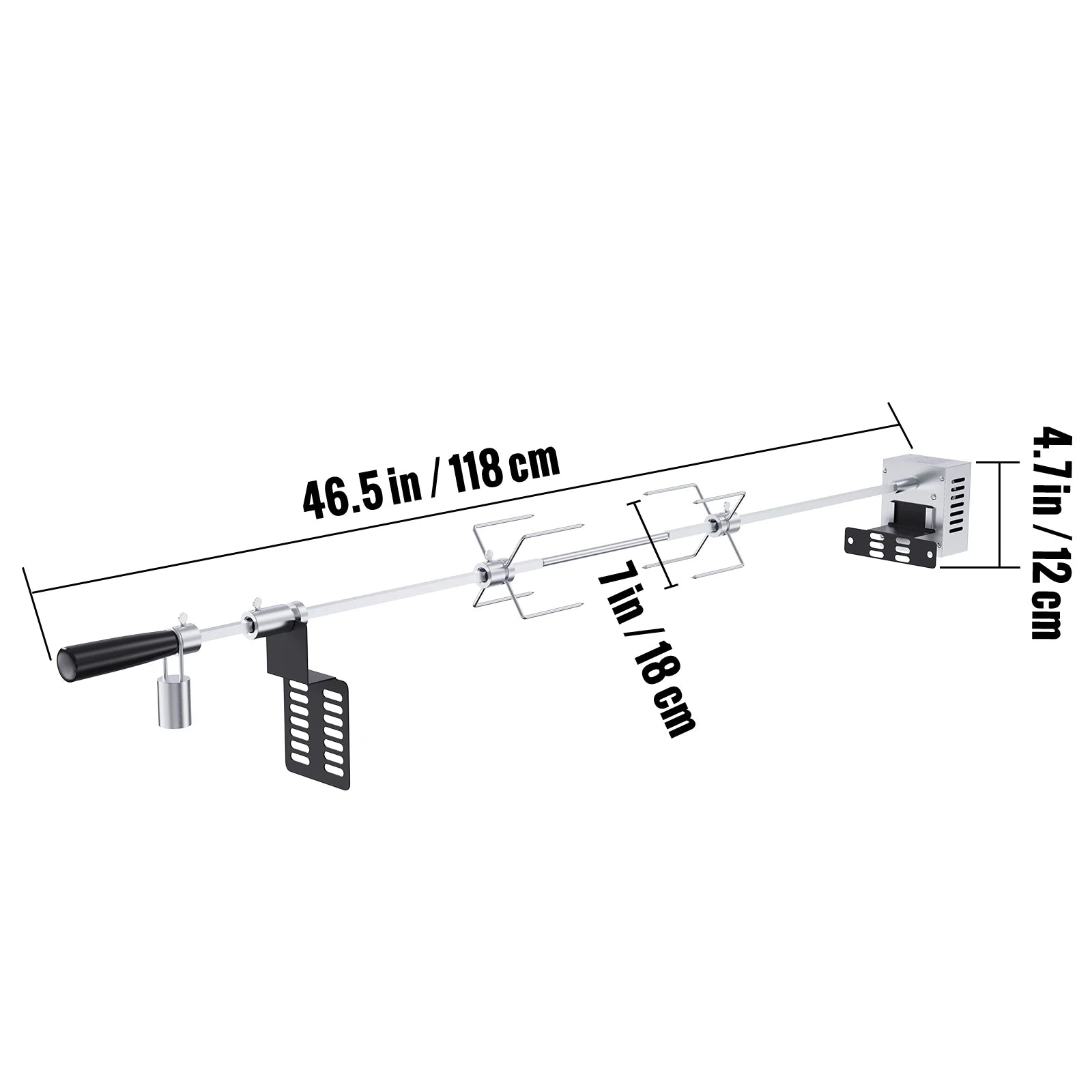 VEVOR Universal Electric Stainless Steel Grill Rotisserie Kit