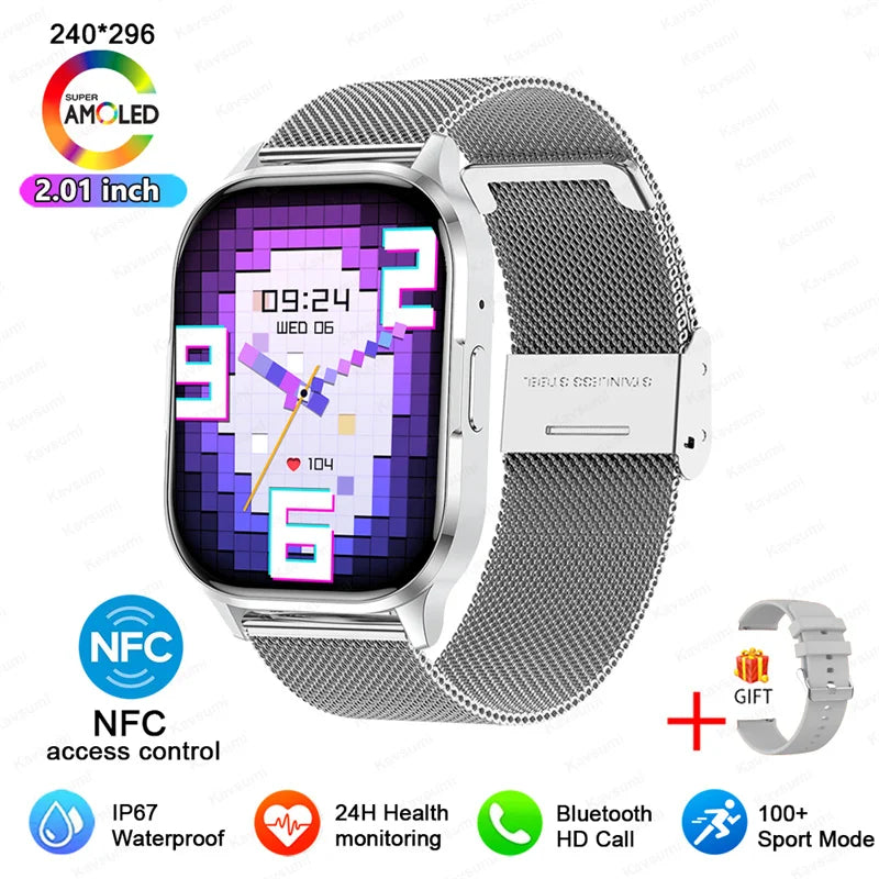 2026 Women Fashion Ultra Smartwatche 2.01"AMOLED Full Touch Screen For Android IOS
