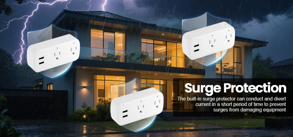 16A Smart Plug with Bluetooth App Control Works with Google and Alexa