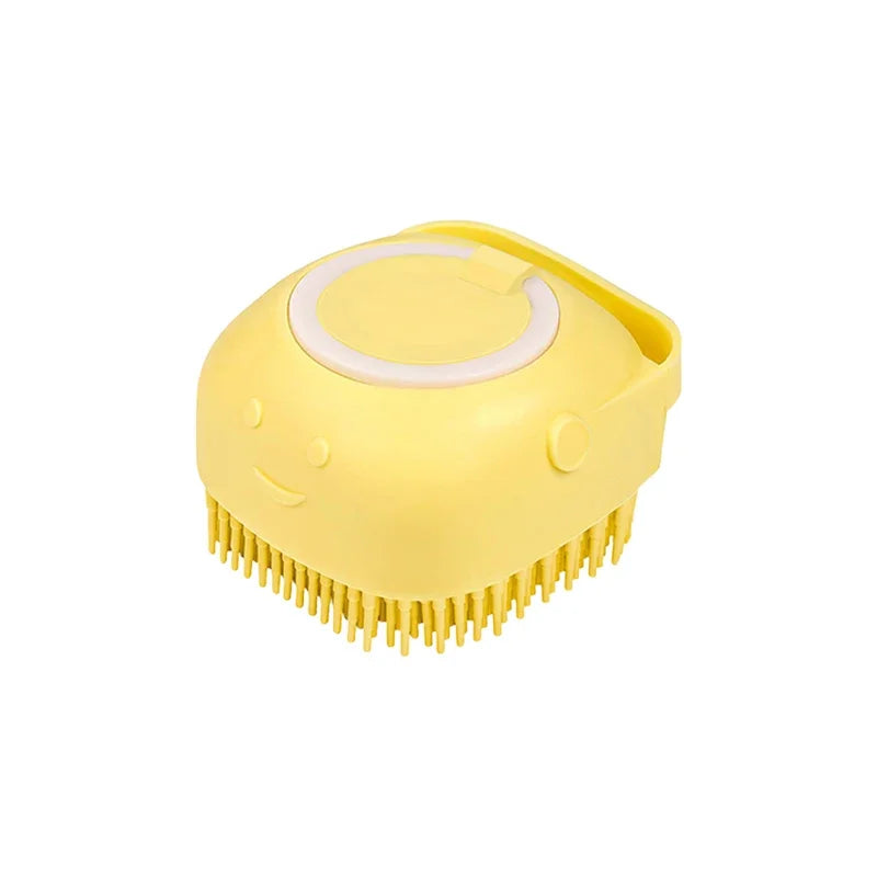 2-in-1 Dog Bathing &amp; Massage Brush with Shampoo Dispenser