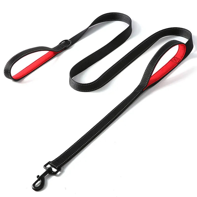 1.2/1.5/1.8m Heavy Duty Double Handle Nylon Dog Leash