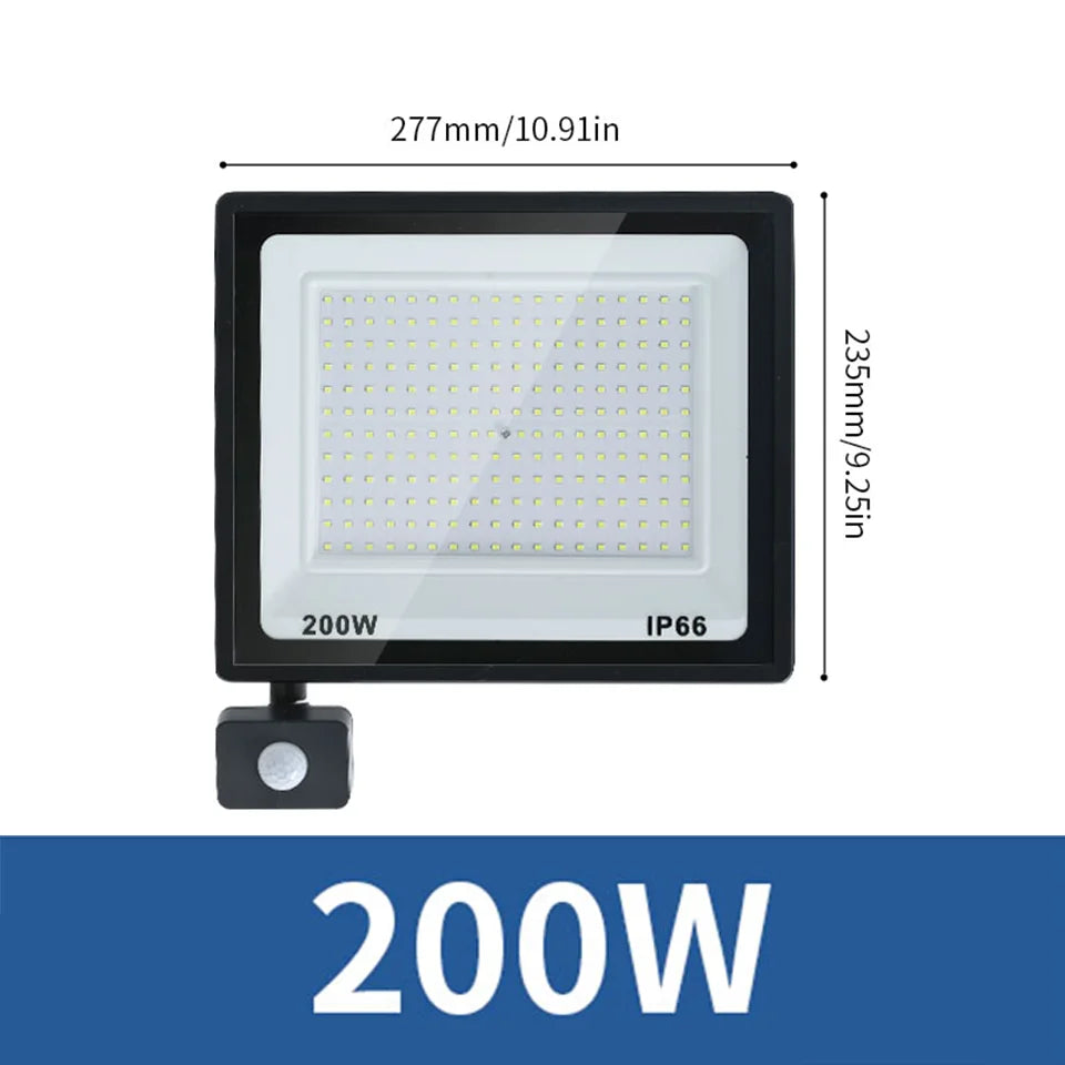 LED Floodlight Spotlights with PIR Motion Sensor