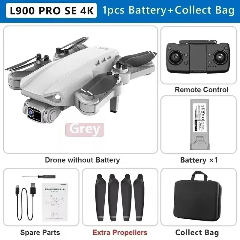 Drone L900 Pro 4K Camera GPS Brushless Foldable Quadcopter