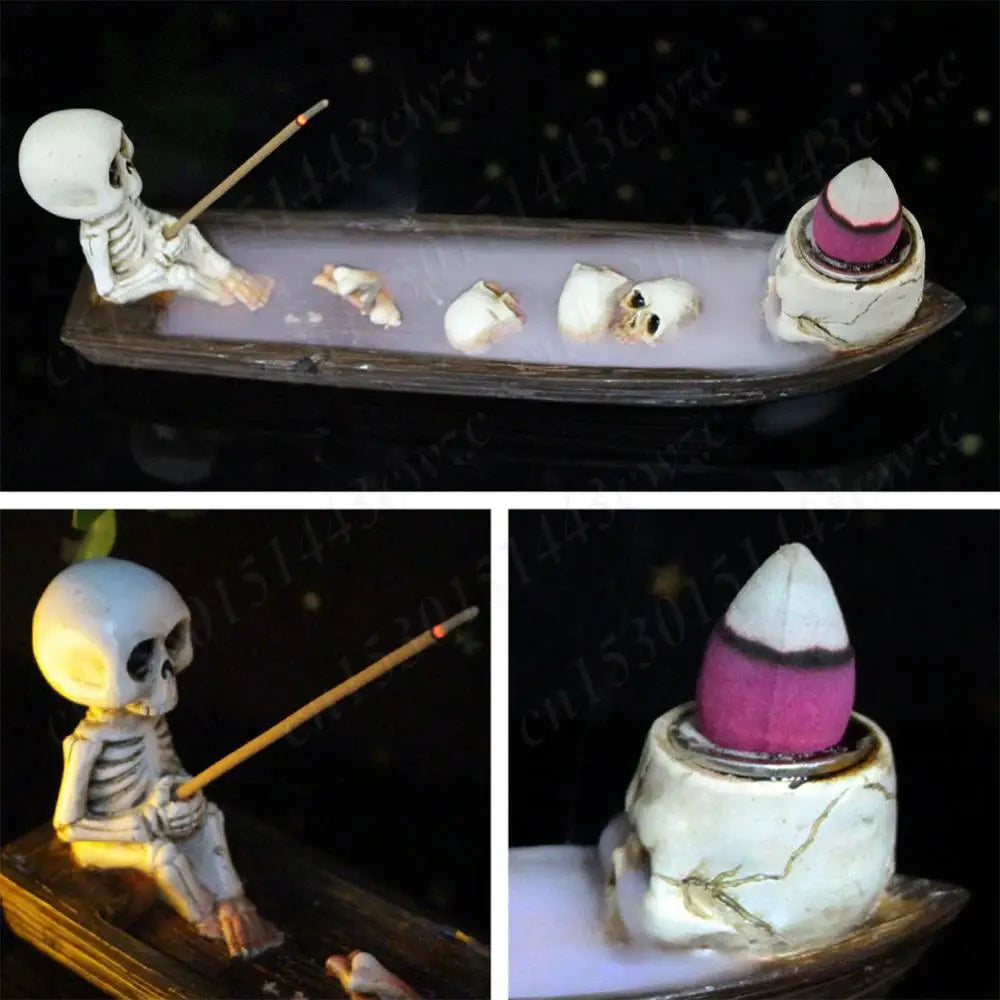 Ghost Skull Incense Holder