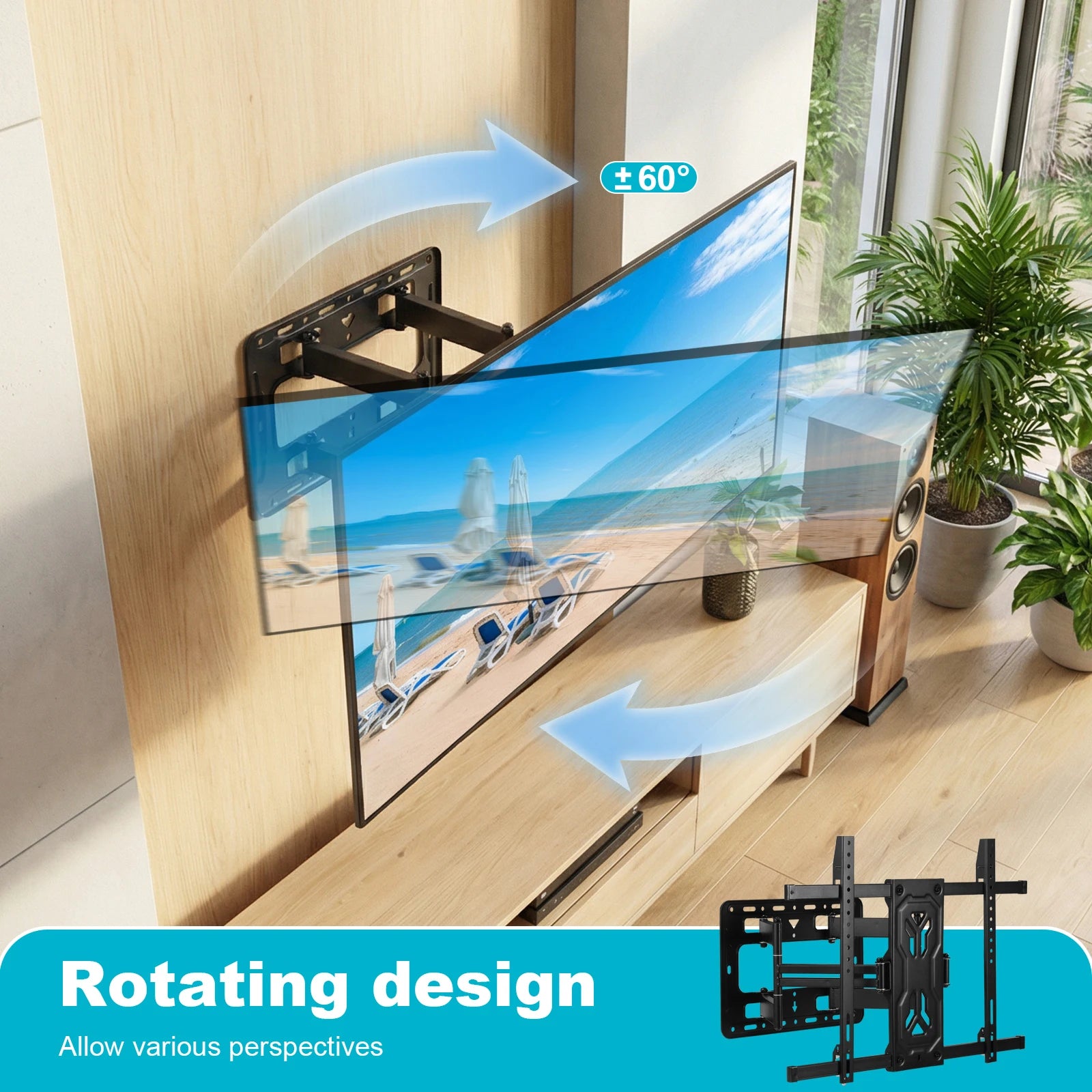 Heavy Duty Telescopic Wall Display Bracket TV Wall Mount