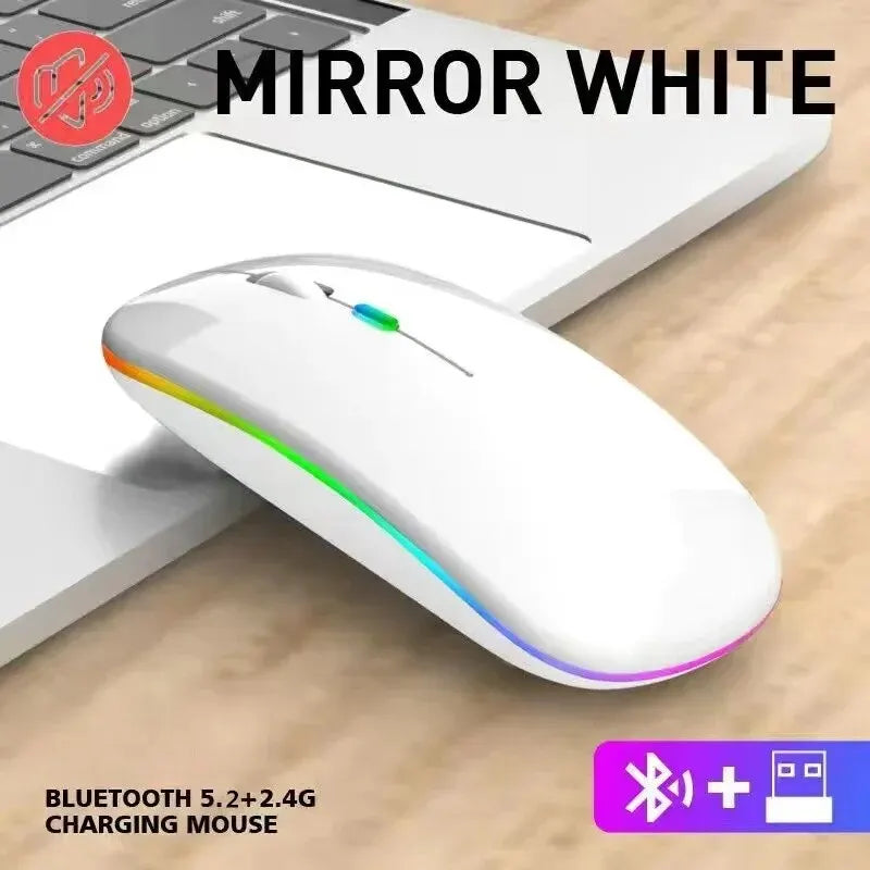 Wireless Rechargeable Silent LED Backlit Mouse