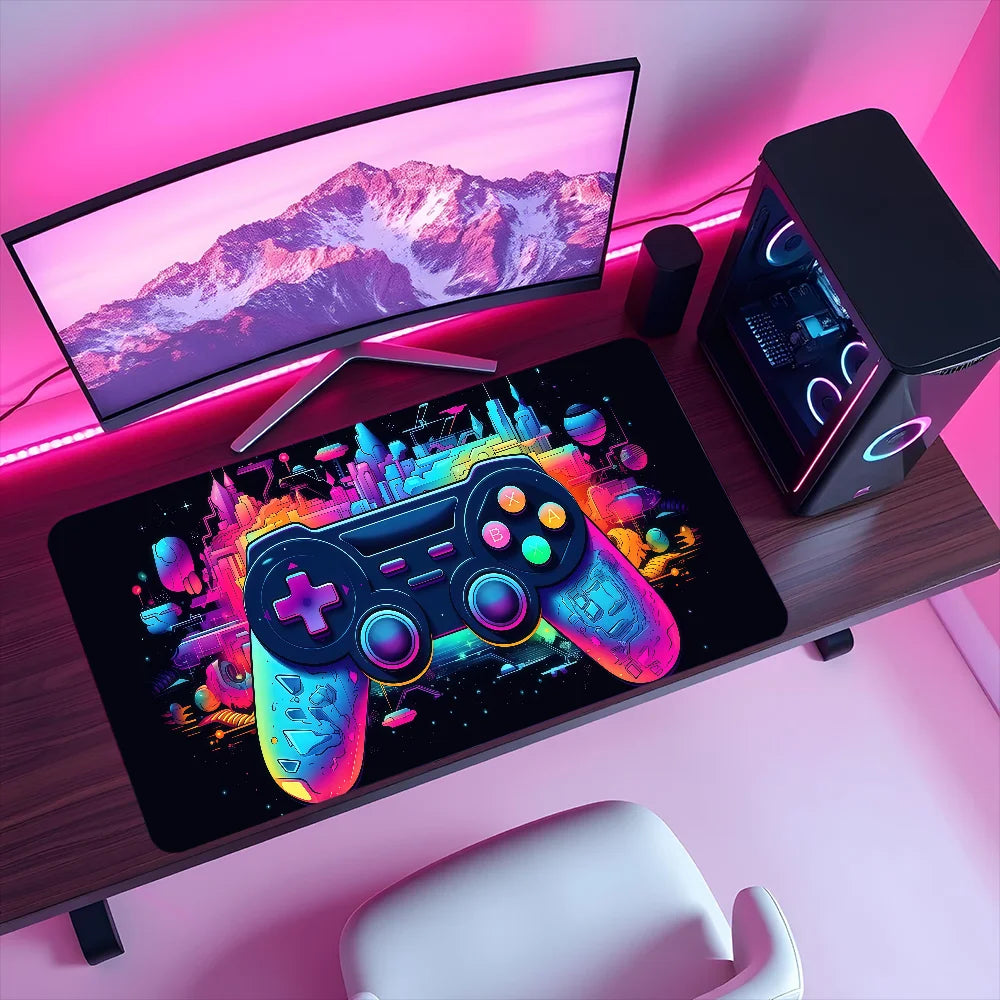 Large Graffiti Gaming Controller Non-Slip Mouse Pad