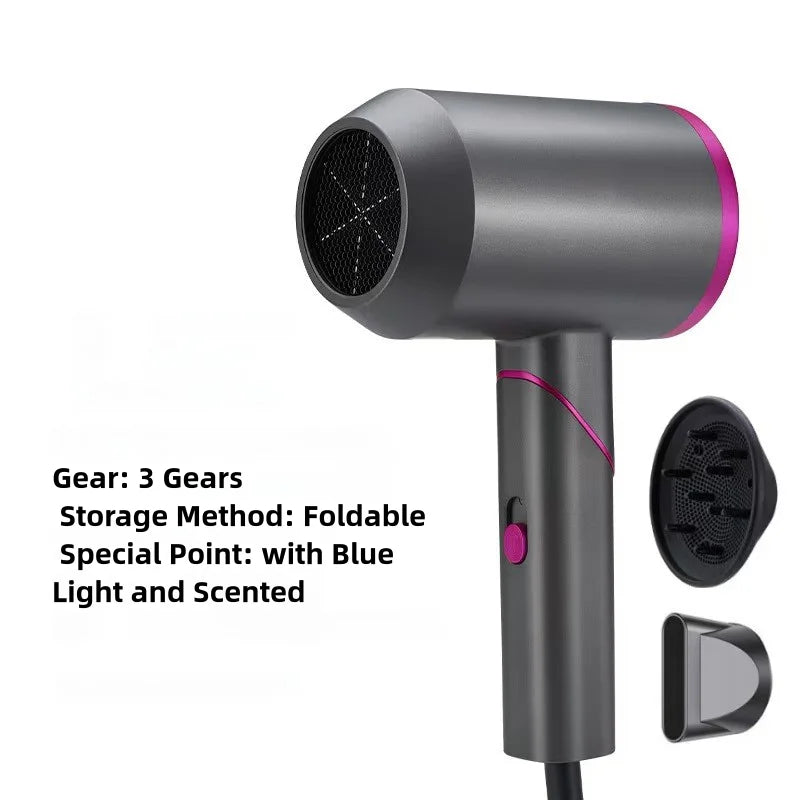 Negative ion blower with Foldable Handle Fast Drying Low Noise Blow Dryer