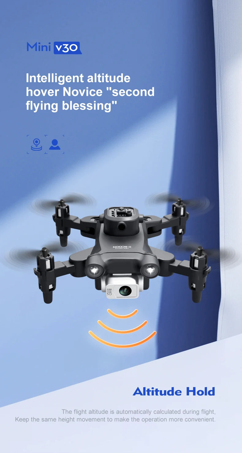 4D-V30 Mini Drone with HD 4K or 1080P Camera Five-sided Obstacle Avoidance Quadcopter