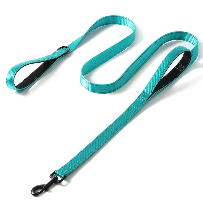 1.2/1.5/1.8m Heavy Duty Double Handle Nylon Dog Leash