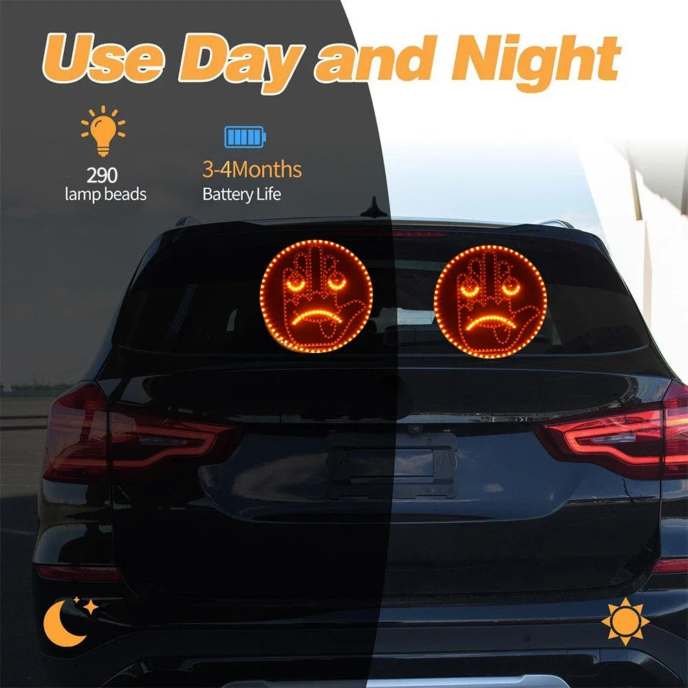 Expression Fun Gesture LED Car Rear Windshield Display Sign