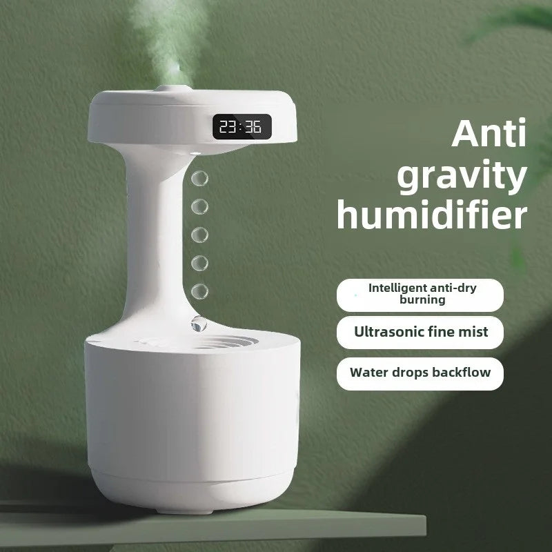 Anti-Gravity Ultrasonic Humidifier with Dual Power-Off Protection